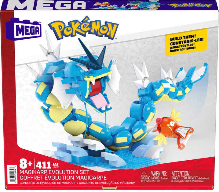 Конструктор Mega Pokemon Evolution of Magikarp 411 деталей (0194735149643) - зображення 3