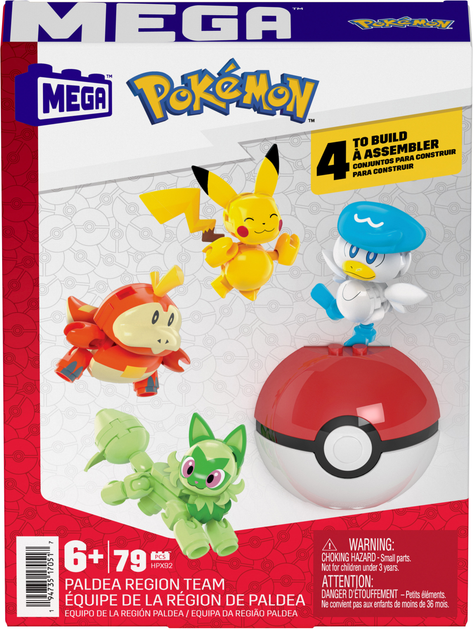 Klocki konstrukcyjne Mega Pokemon Towarzysze z Paldei 79 elementów (0194735170517) - obraz 6