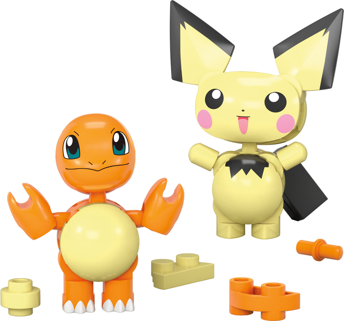 Klocki konstrukcyjne Mega Pokemon Pokeball Charmander i Pichu 40 elementów (0194735235759) - obraz 3