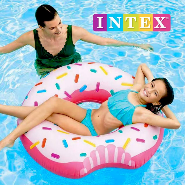 Дитячий надувний круг Intex 56265 Пончик, 107 см 