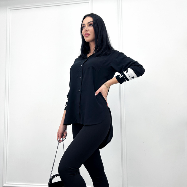 Удлиненная женская блуза "Michelle", черный 42-44 