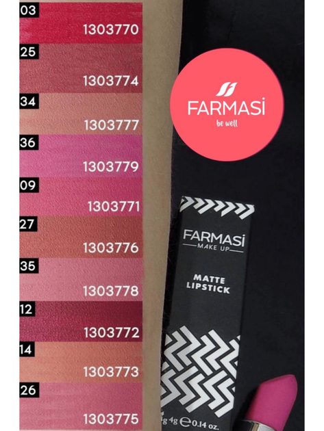 Матовая помада Farmasi Matte Конфетка 36 4 г - Фото 4 Матовая помада Farmasi Matte Конфетка 36 4 г - изображение 4