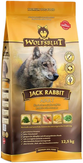 Sucha karma dla psów Wolfsblut Jack Królik 12.5 kg (4260603784950) - obraz 1