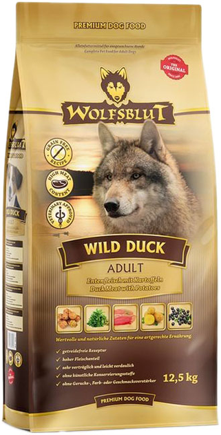 Sucha karma dla psów Wolfsblut Dzika kaczka 12.5 kg (4260603784707) - obraz 1