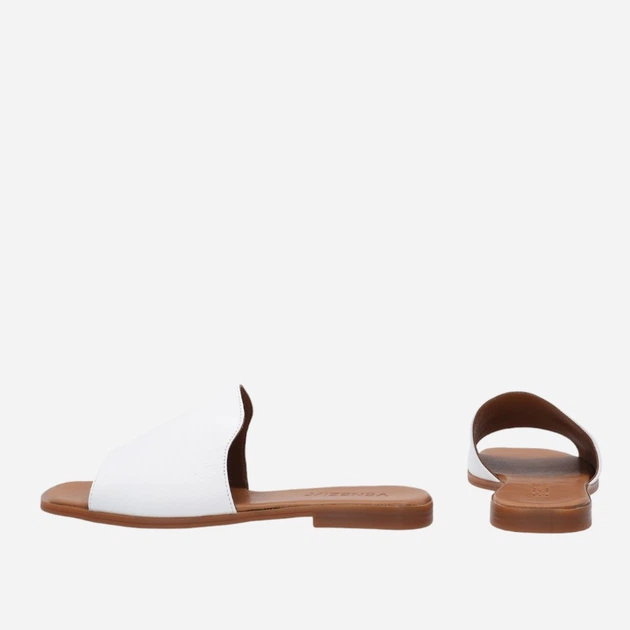 Klapki damskie eleganckie skórzane Venezia 13169 101 37 24.2 cm Białe (5906140318331) - obraz 3