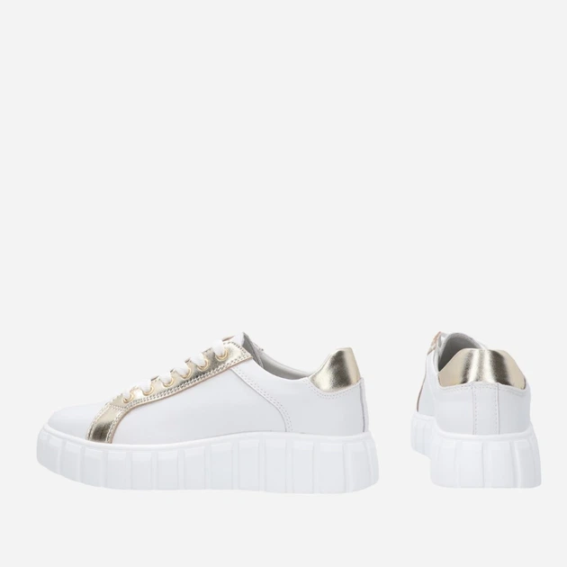 Жіночі кеди низькі Venezia F3033 40 26.4 см Білий/Золотистий (5906140415863) - зображення 3