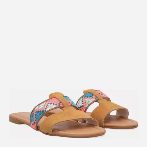 Klapki damskie eleganckie skórzane Venezia 13148 CA-T 37 24.2 cm Brązowe (5906140413876) - obraz 4