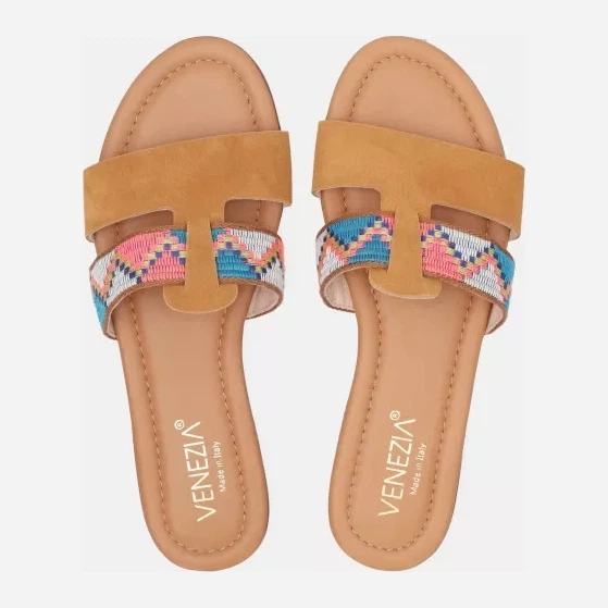 Klapki damskie eleganckie skórzane Venezia 13148 CA-T 39 26 cm Brązowe (5906140413890) - obraz 5