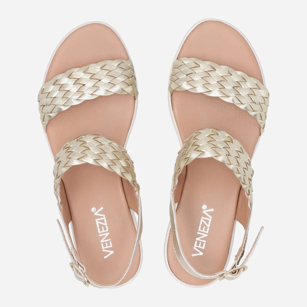 Sandały damskie skórzane Venezia 3525061 GUA L 36 23.7 cm Złote (5906140429051) - obraz 5