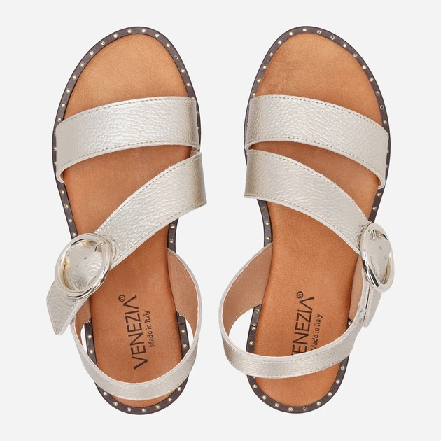 Sandały damskie skórzane Venezia 1481 LA BO 38 25 cm Złote (5906140458792) - obraz 5