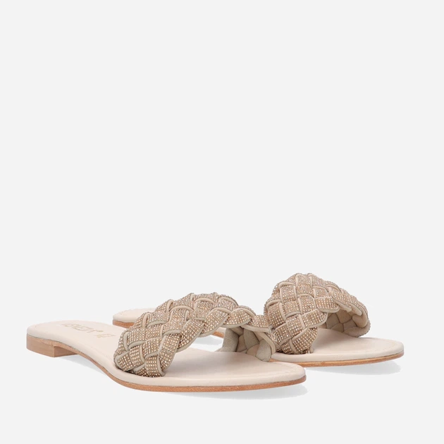 Klapki damskie eleganckie skórzane Venezia SOFIA9 PEL 38 25 cm Beżowe (5906140461211) - obraz 4