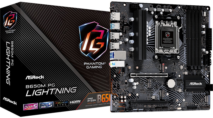 Материнська плата ASRock B650M PG LIGHTNING (sAM5, AMD B650, PCI-Ex16) - зображення 5