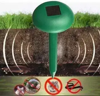 Отпугиватель грызунов кротов Solar pest reppeler ультразвуковой на солнечной батарее 16х45 см - изображение 2