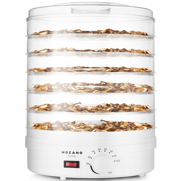 Сушарка, дегідратор Mozano Food Dehydrator 500 Вт White Польща - изображение 2