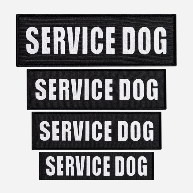 Набор шевронов на липучке IDEIA Service Dog 5 х 15 см 4 шт Черный (4820227287284) - изображение 1