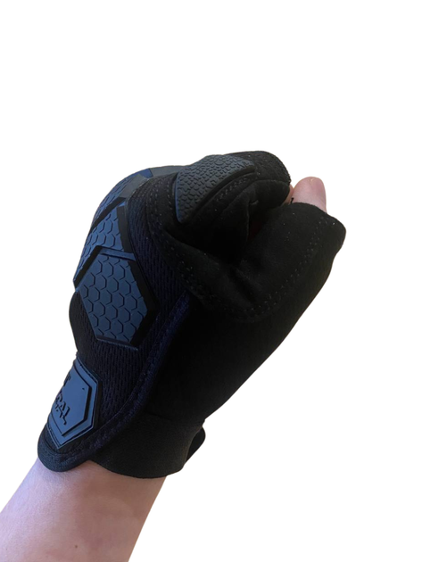 Рукавички тактичні KOMBAT UK Alpha Fingerless Tactical Gloves чорний XL (kb-aftg-blk-xl) - изображение 7