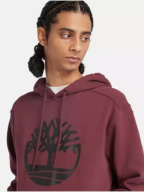 Bluza męska z kapturem Timberland TB0A2BJH XXL Bordowa (196246843935) - obraz 3