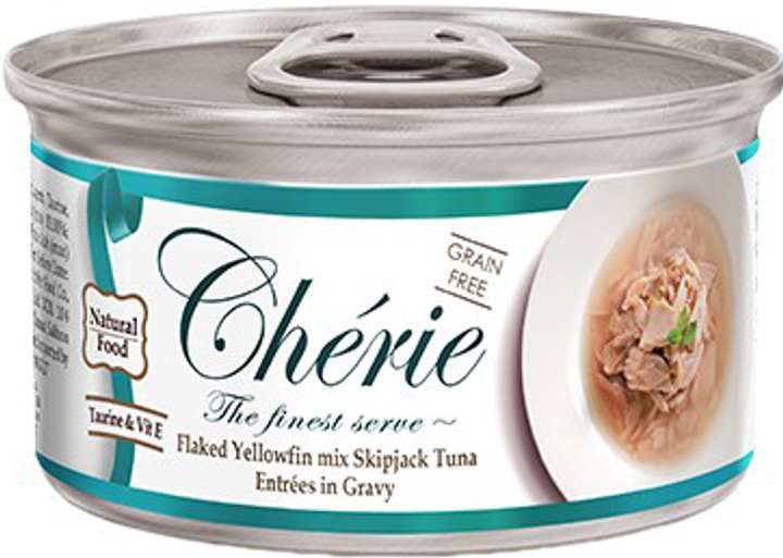 Mokra karma dla kotów Pettric Cherie miks tuńczyka w sosie 80 g (4712937600319) - obraz 1