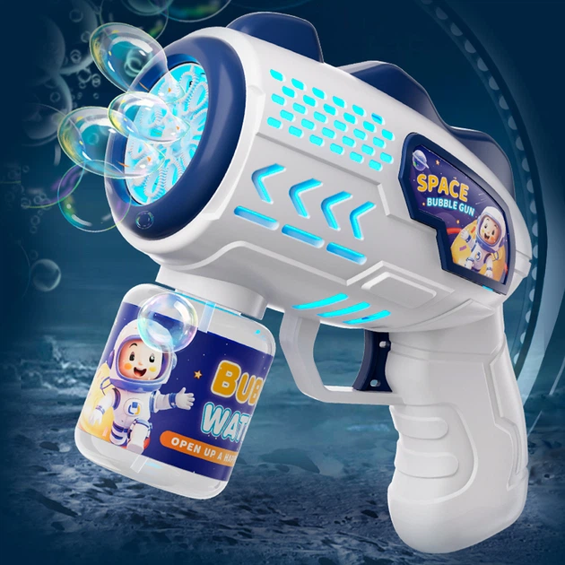 Пістолет із мильними бульбашками BauTech Bubblify Blaster на батарейках Синій (1014-160-00) - Фото 7 Пістолет із мильними бульбашками BauTech Bubblify Blaster на батарейках Синій (1014-160-00) - зображення 7