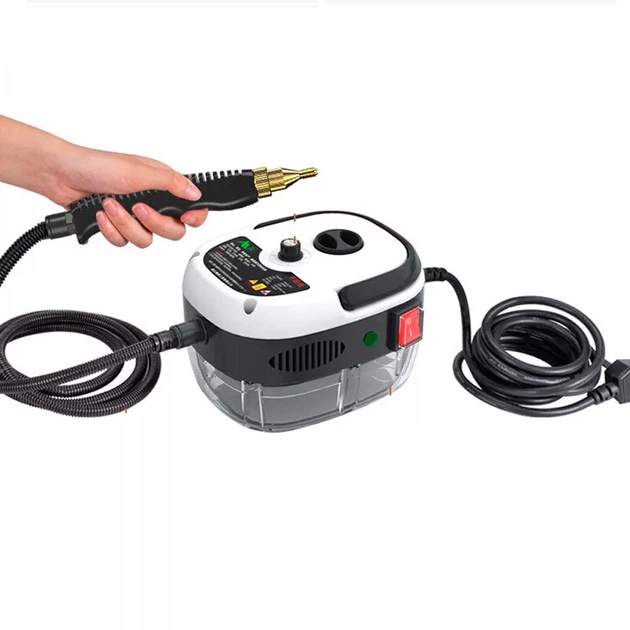 Пароочисник BauTech портативний для дому з 3 насадками 2500W Білий (1014-333-00) - зображення 13