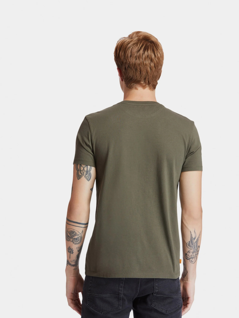 T-shirt męski bawełniany Timberland TB0A2BPR M Khaki (193392792568) - obraz 2