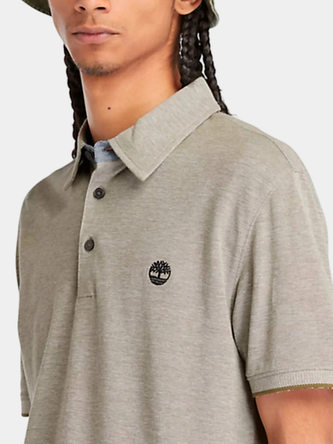 Koszulka polo męska Timberland TB0A2DJ5 S Khaki (194902939725) - obraz 4