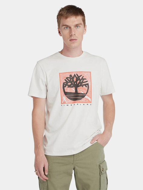 T-shirt męski bawełniany Timberland TB0A5UDB M Biały (194903976675) - obraz 1