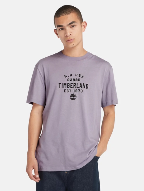 T-shirt męski bawełniany Timberland TB0A5UF7 L Fioletowy (194903902667) - obraz 1