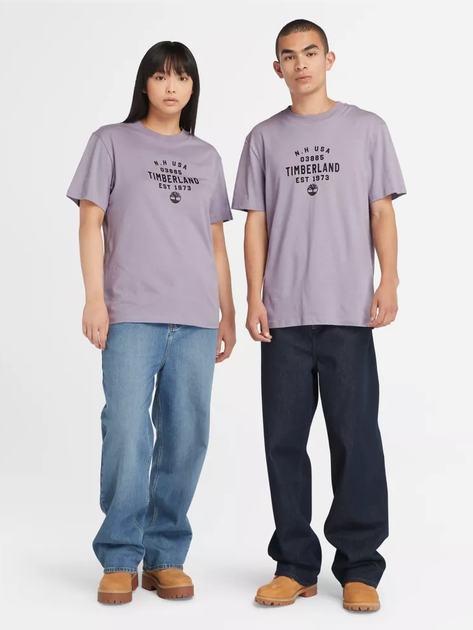 T-shirt męski bawełniany Timberland TB0A5UF7 L Fioletowy (194903902667) - obraz 3