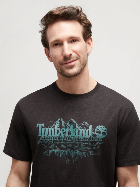 Футболка бавовняна довга чоловіча Timberland TB0A5UFU XL Чорна (194903902780) - зображення 4