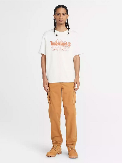T-shirt męski bawełniany Timberland TB0A5UFU XL Biały (194903902704) - obraz 3
