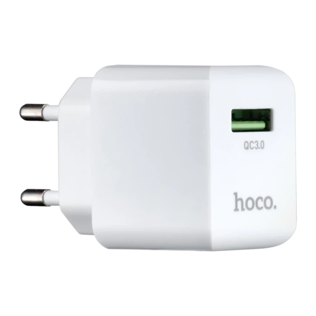 СЗУ Hoco C98A Proton single port QC3.0 charger(EU) White - Фото 1 СЗУ Hoco C98A Proton single port QC3.0 charger(EU) White - изображение 1