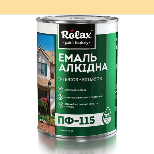 Емаль алкідна ПФ-115 Rolax бежева 0,9 кг - зображення 1