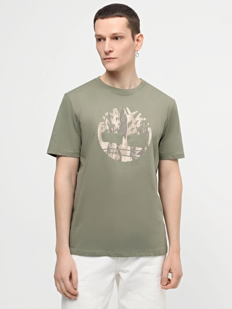 T-shirt męski bawełniany Timberland TB0A5UP3 M Khaki (194902995998) - obraz 1