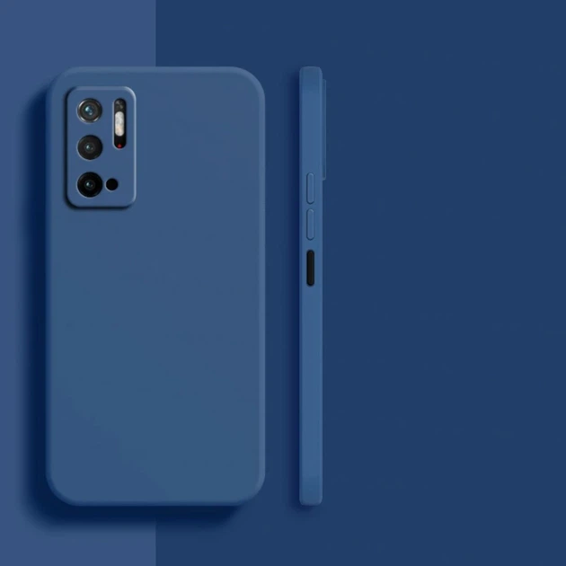 Силиконовый чехол Soft Touch для Xiaomi Poco M3 Pro 5G Синий - Фото 1 Силиконовый чехол Soft Touch для Xiaomi Poco M3 Pro 5G Синий - изображение 1