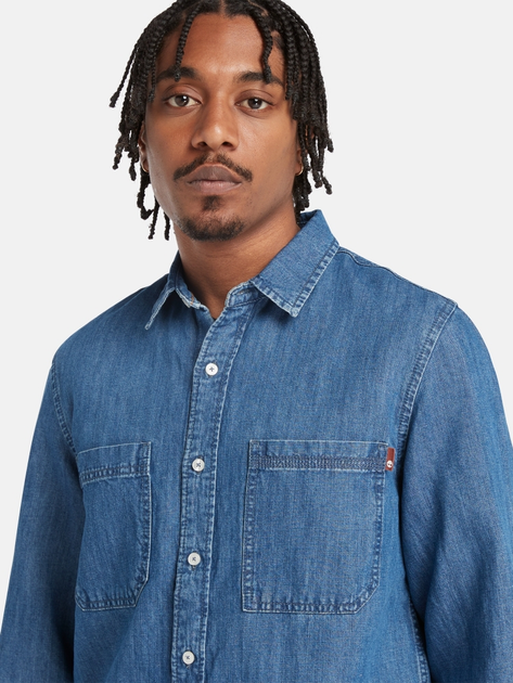 Koszula męska jeansowa Timberland TB0A6GSS S Błękitna (196248819471) - obraz 3
