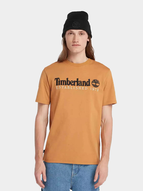 T-shirt męski bawełniany Timberland TB0A6SE1 XL Beżowy (194112902366) - obraz 1