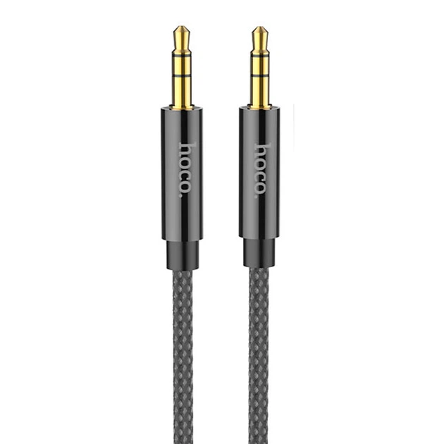 Кабель Hoco AUX UPA19 AUX audio cable ( L - 1M ) Black - зображення 3
