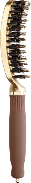 Гребінець для волосся Olivia Garden Expert Care Flex Boar&Nylon Bristles з ворсом кабана та іонізацією Gold&Brown (5414343020710) - зображення 2