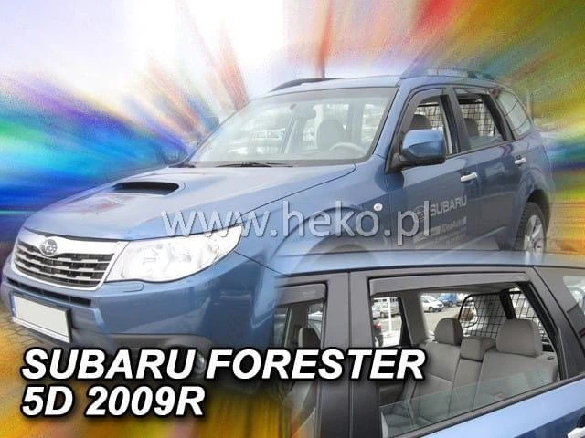 Дефлекторы окон (ветровики) HEKO для Subaru Forester 2008-2013 4D вставные 4 шт - изображение 7