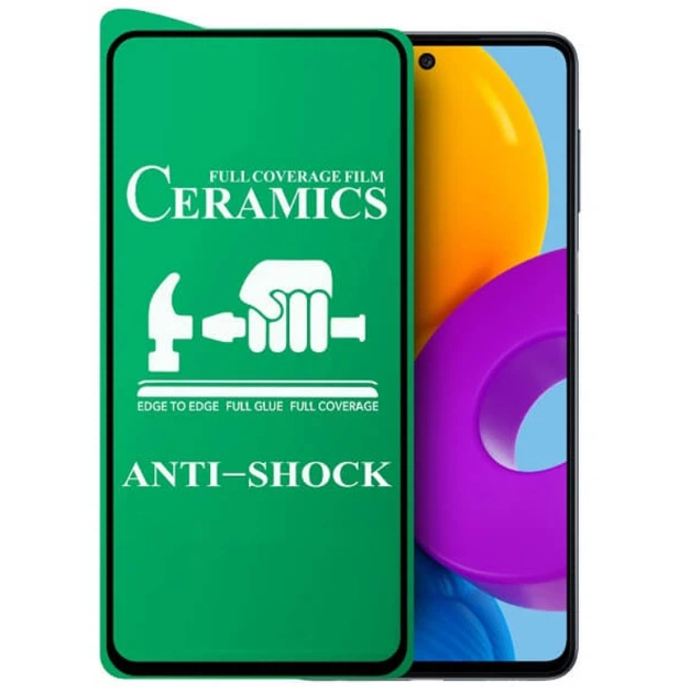 Защитное стекло Ceramic Samsung M52 Black - изображение 2