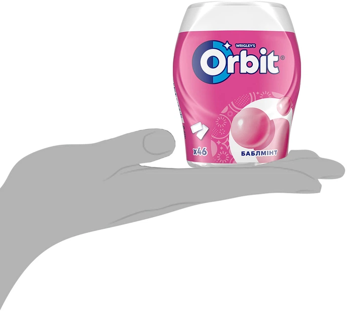 Упаковка жувальної гумки Orbit Bottle Bubblemint 64 г x 6 шт (4009900538176) - Фото 4 Упаковка жувальної гумки Orbit Bottle Bubblemint 64 г x 6 шт (4009900538176) - зображення 4