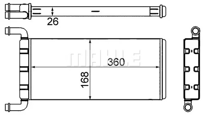 Радиатор печки Sprinter/Crafter 06-, MAHLE/KNECHT (AH241000S) - изображение 1