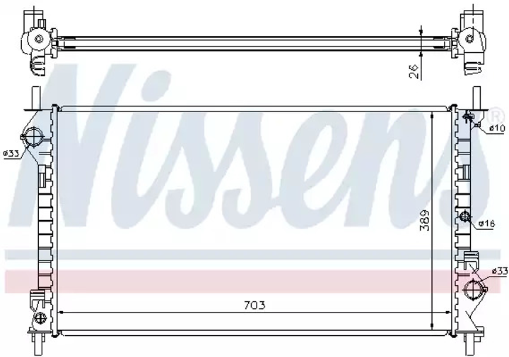 Радіатор, NISSENS (62021A) - зображення 1