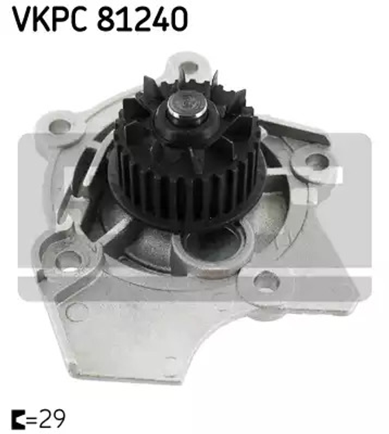 Водяной насос SKODA OCTAVIA II (1Z3) 1.8 TSI 2007 - 2013 (SKF), SKF (VKPC81240) - изображение 1