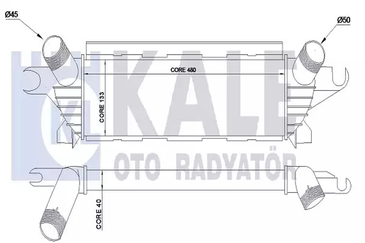 Радиатор интеркулера, Kale Oto Radyator (345095) - изображение 1