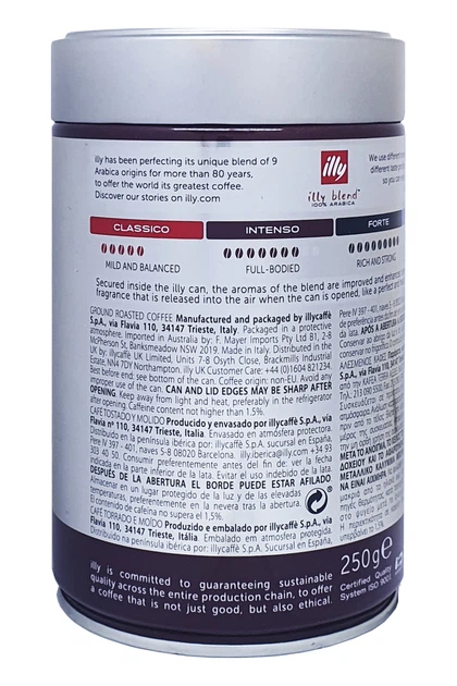 Кава illy Intenso 100% Arabica мелена 250 г в металічній банці (54191) - изображение 2