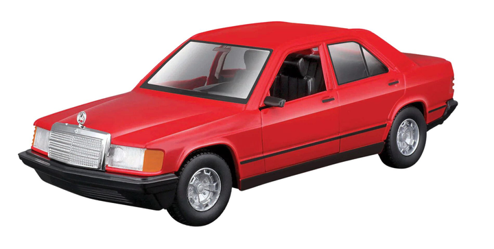 Metalowy model samochodu Bburago Mercedes-Benz 190E 1987 Red 1:24 (4893993015283) - obraz 2