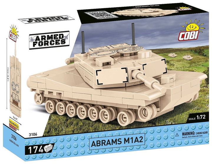 Klocki konstrukcyjne Cobi Armed Forces Abrams M1A2 174 elementy (5902251031060) - obraz 1