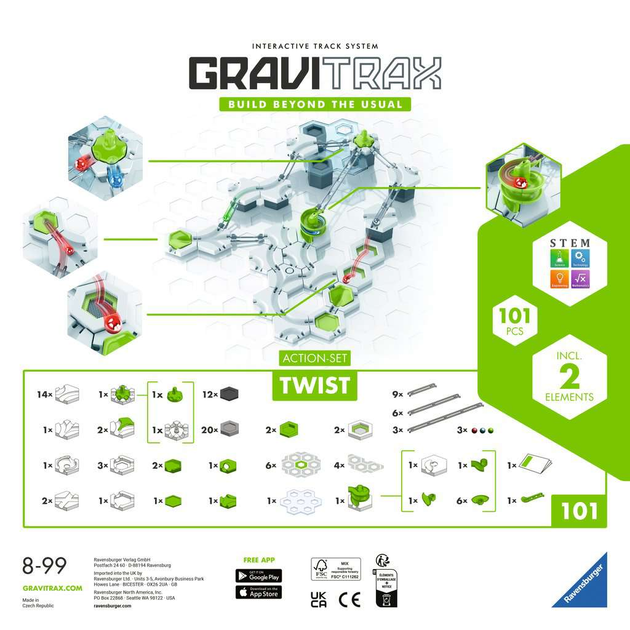 Конструктор Ravensburger Gravitrax Twist Starter Kit 95 деталей (4005556225767) - зображення 6